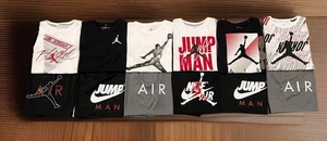 NWT NIKE AIR JORDAN BOY'S 2 PC SET SHORT SLEEVE SHORTS BLACK GRAY L 12-13 - Picture 1 of 13