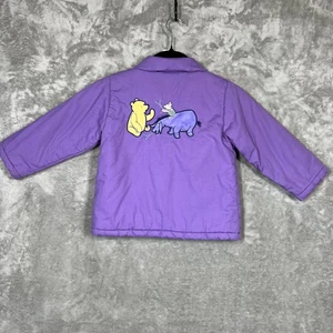 Disney Store Jacket Girls 4T Purple Classic Pooh Outdoor - Picture 1 of 12