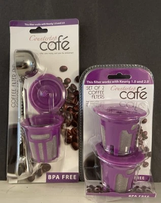 Countertop Café Coffee Filter & Scoop Set + 2 Coffee Filters For Keurig Machines - Imagem 1 de 2