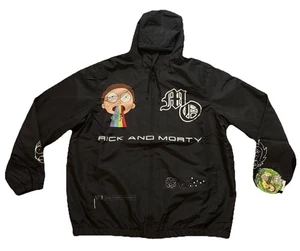 Members Only Rick And Morty Black Paradise Jacket Style #MW020389-BLK-CR - Picture 1 of 3