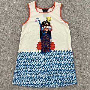 Little Marc Jacobs Dress Swim Cover Girls Size 12 Blue Waves Octopus Snorkel Fun - Picture 1 of 13