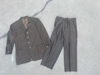 Vintage Versace Classic V2 Suit Wool 4 Button  Neiman Marcus Collection 32x26 - Image 1 of 4