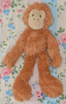 Vtg Marks And Spencer M&S Brown Monkey Long Soft Plush Soft Toy 16.5" - 2632278 - Image 1 of 4