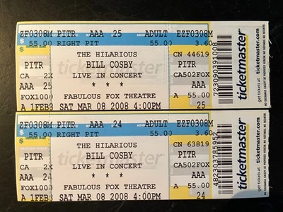 PAIR UNUSED TICKET FOR COMEDIAN BILL COSBY AT THE FOX THEATRE ATLANTA 3/8/2008 - Image 1 of 2