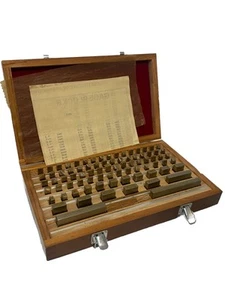 81 STCK. Rechteckiger Messblock Set 0,05-4 Zoll AS-0 Klasse NIST Zertifikat M} - Bild 1 von 11
