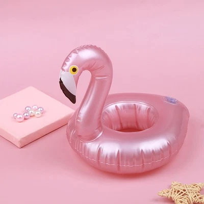 Mini Inflatable Flamingo Pool Float Toys Drink Float Cup Holder Party Toys _wa - Bild 1 von 4