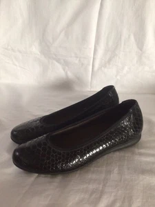 SCARPE DA BALLETTO GABOUR nere in pelle di serpente taglia 6 - Foto 1 di 3