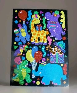 Vintage SandyLion Maxi Prismatic Party Safari Zoo Tiere Aufkleber - Bild 1 von 2