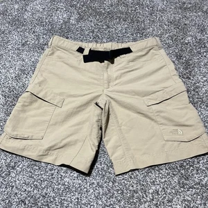The North Face Mens Sz 34 Cargo Chino Straight Leg Belted Khaki Shorts Outdoor - Picture 1 of 11