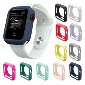 For Apple Watch Series 3 4 5 6 7 8 SE Silicone Bumper Case 38 40 41 42 44 45mm - Picture 1 of 11