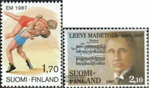 Finlandia 1013,1014 (completa edición) nuevo con goma original 1987 Lucha Libre,