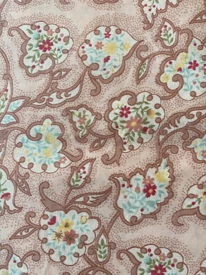 Reminiscence Pink Fabric Floral Leaf Exclusively Quilters Classic Cottons 23x45 - Image 1 of 4