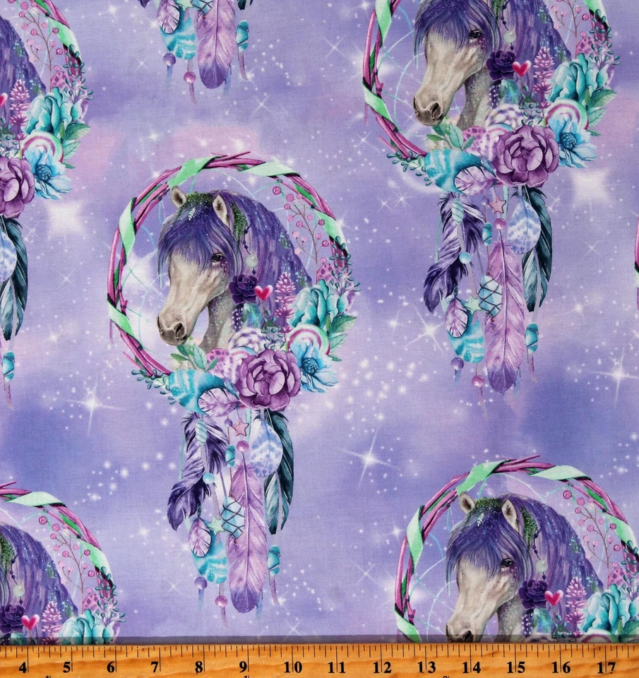 棉马花异想天开的吉普赛紫色织物印花 D672.07 — 第 1/1 张图片