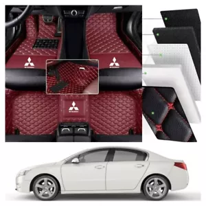 For Mitsubishi L200 Car Floor Mats PU Leather Carpets Waterproof With Pockets - Bild 1 von 25