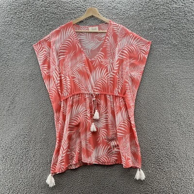 Vestido Cleobella Mujer Talla Única Naranja Estampado Tropical Natación Encubrimiento Playa Mini Foto 1 de 4