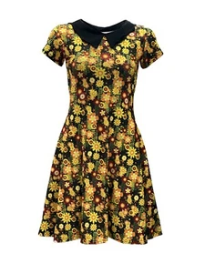 Vintage Retro Verano Flores Salvaje Prado Floral Cuello Swing Vestido Rockabilly - Imagen 1 de 2