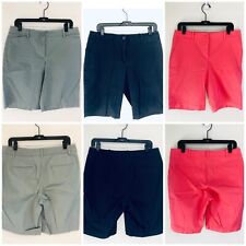 [Lot Of 3] Talbots Shorts Womens 10 Pink, Blue, Gray Casual Bermuda 100% Cotton