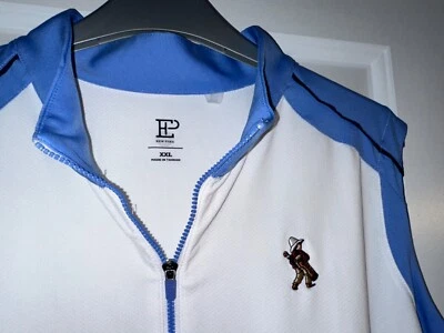 Camisa polo de golf EP Pro NY+PINEHURTS con logotipo para mujer blanca sin mangas azul XXL Foto 1 de 4