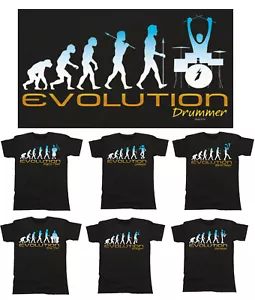 Camiseta orgánica para hombre EVOLUTION música/ocio cumpleaños día del padre Navidad - Imagen 1 de 21