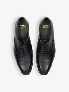 Scarpe Oxford Loake Phoenix da uomo in pelle nera taglia UK 10 F, nuove, con scatola - Foto 1 di 4