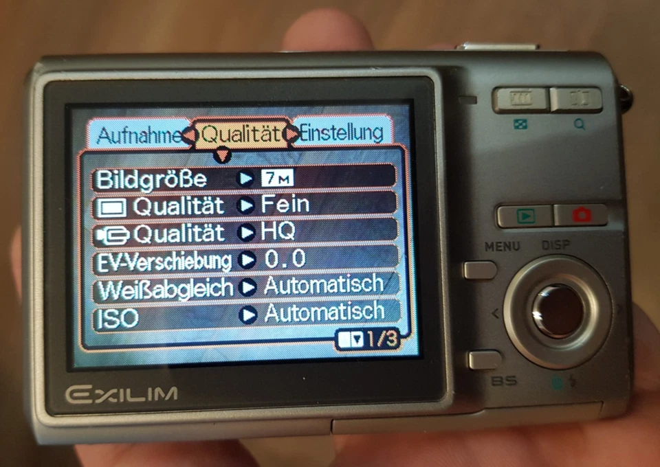 Casio Exilim EX-Z70 7.2MP Digital Camera – Silver – Tested, Works - Image 1 of 4