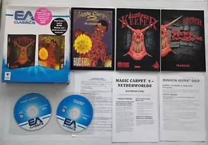 DUNGEON KEEPER AND MAGIC CARPET 2 BIG BOX PC CD SPIEL EA KLASSIKER - Bild 1 von 4