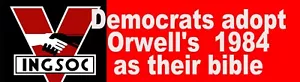 democrate biden orwell 1984 bumper sticker - Picture 1 of 1