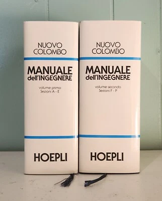Nuovo COLOMBO MANUALE DELL'INGEGNERE HOEPLI 1993 2 Vol SET - Immagine 1 di 4