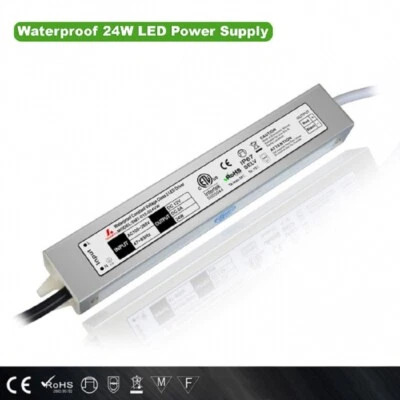 24W 9V DC LED Driver Power Supply, IP67 Waterproof Transformer for LumaNumbers - Image 1 of 4