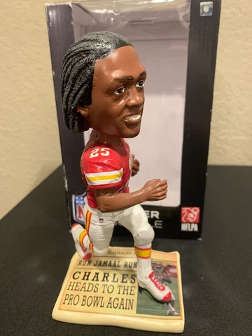 Jamaal Charles Kansas City Chiefs Pro Bowl Bobblehead #'d 2014 Rare NFL Cover