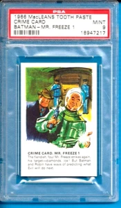 1966 MacLeans Tooth Paste Batman #1 Mr. Freeze Psa 9 - Picture 1 of 1