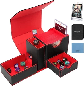 MTG Deck Box, Dice Tray & Tower 2 in 1 MTG Commander Deck Box Fits 120+ Single S - Picture 1 of 26