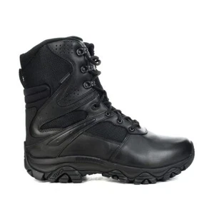 Merrell Men's Moab 3 Tactical Response Black Waterproof 8" Zip Tactical Boots - Picture 1 of 4