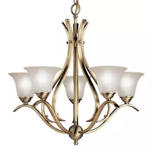 KICHLER Dover 5-Light Antique Brass Transitional Dining Room Chandelier - Picture 1 of 1