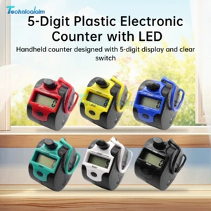 Portable 5 Digit Number Counter Hand Held Number Click Counter Tally Recorder - Picture 1 of 27
