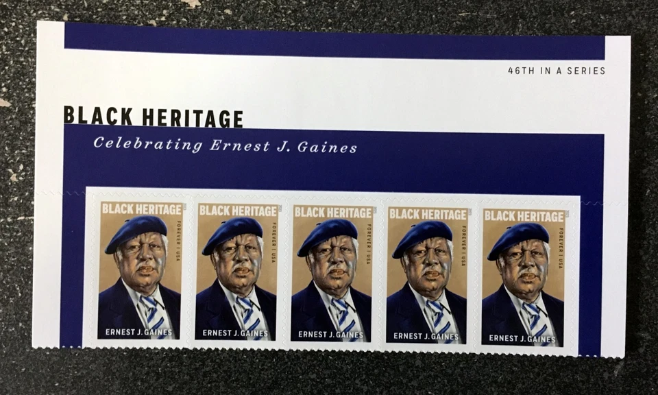 2023USA Forever Ernest J Gaines - Black Heritage - Header Block of 5  mint - Image 1 of 1