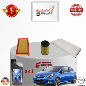 KIT TAGLIANDO 3 FILTRI E OLIO OPEL CORSA D 1.2 BENZINA 59KW 80CV DAL 2006 -> - Foto 1 di 1