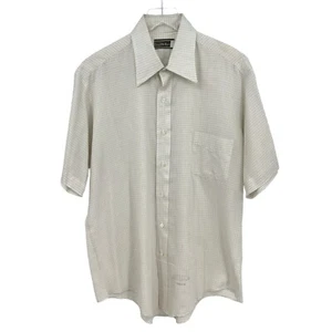 Vintage Sears The Mens Store 16.5 Short Sleeve Spread Collar Lightweight Shirt - Picture 1 of 11