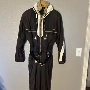 Vintage Bogner Sport Damen Skianzug mit Kapuze Größe 14 Schneeanzug - Bild 1 von 21