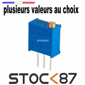 3296W potentiomètre multi-tours 1 - 2 - 5 - 10 - 20 - 50 - 100 - 200 - 500K ohms - Imagen 1 de 5