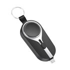 For Type C 2In1 Portable Wireless Charger Mini Keychain Power Bank Phone Charger