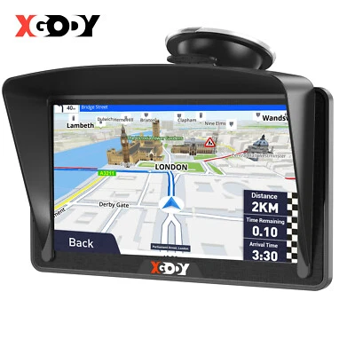 XGODY 7 Zoll GPS Navi Navigationsgerät Auto LKW PKW EU 48 Länder 2D 3D Karten - Bild 1 von 4