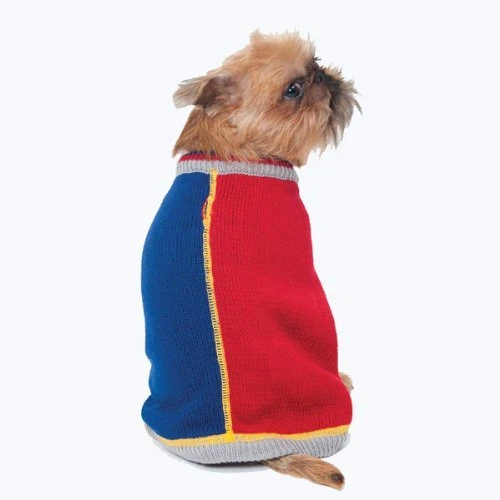 Dog Sweater X-Small Half and Half Dog Sweater by Ethical Red and Blue - Image 1 of 1