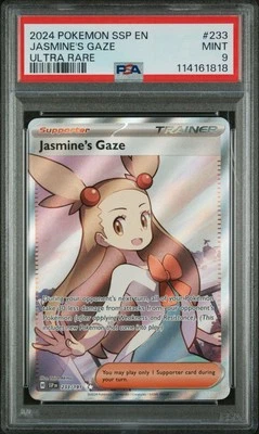 Jasmine's Gaze 233/191 Sv08: Surging Sparks Holo Pokemon Card PSA 9 - Image 1 of 2