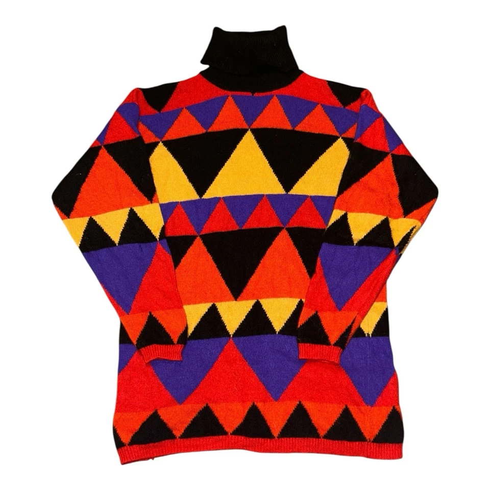 Suéter Neiman Marcus Cashmere Multicolor Cuello Alto Mujer’s Talla M Foto 1 de 4