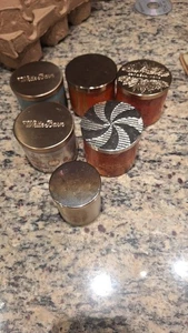 (6) Empty Bath and Body Works Three Wick Candle Jars With Lids Semi Cleaned - Picture 1 of 4