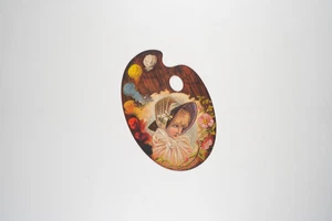 Antique Artist Palette-Shaped Advertising Fan by Mark Bros - Bild 1 von 2