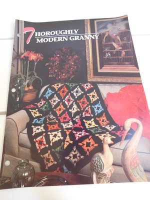 CROCHET Annie Afghan Quilt Club “Modern Granny” Pattern Pamphlet Free Shipping - Image 1 of 3