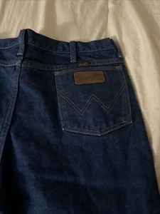 Wrangler Jeans Herren 38x32 Blau Denim Faded Cowboy Western Rodeo 47MWZ Bootcut - Bild 1 von 7