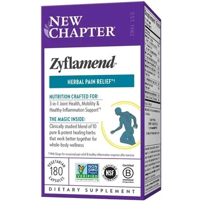 NUEVO CAPÍTULO Zyflamend Herbal Alivio del Dolor Suplemento Dietético 180 Cápsulas Exp 06/28 Foto 1 de 4